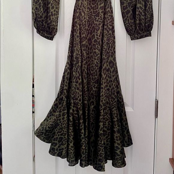 NWT Satin Leopard Print Belted Wrap Kimono Dress - Picture 9 of 9